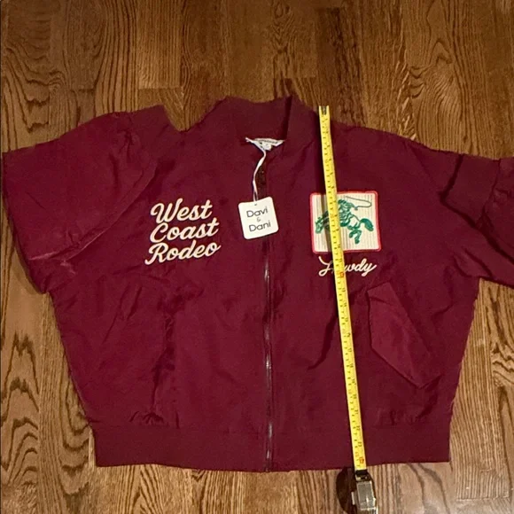 DAVI & DANI West Coast Rodeo Jacket - Wine & Cream Embroidery w/ patches medium - Picture 15 of 16